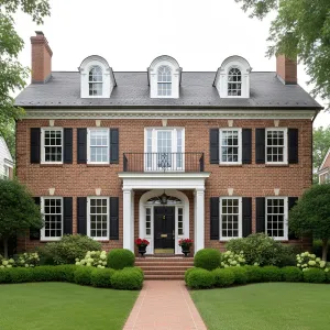 Georgian Brick Colonial Elegance
