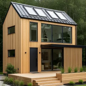 Quirky Cabin with a Sleek Solar Hat
