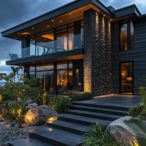 Moonlit Chic Abode of Stone