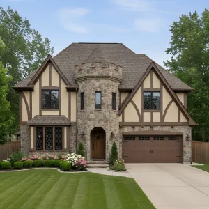 Turreted Tudor With Stone Crown