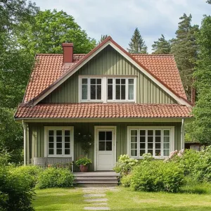 Charming Pea-Green Cottage in a Verdant Hideaway