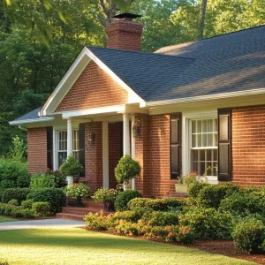 Brick Ranch Rhapsody: Sunlit Curb Appeal