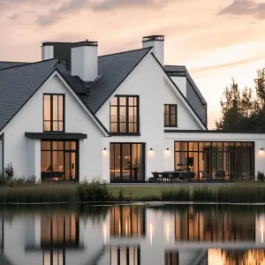 Lakeside Dream Loft Under Blushing Skies