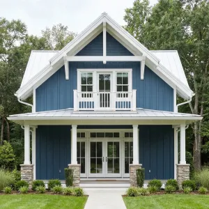 Blue Gable Porchfront Cottage Retreat