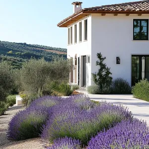 Olive Trees and Lavender Bushes