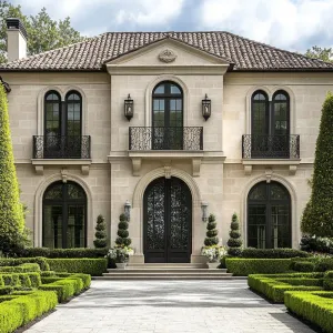Lavish Homestead with Sculpted Greenery