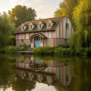 A Patchwork Cottage by the Pond