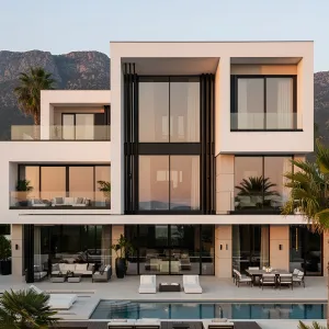 Chic Cube Chateau in the Sunset