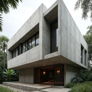 Concrete Corner in the Greenery