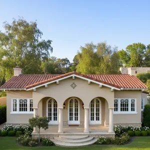 Carmine Tile Portico Bungalow