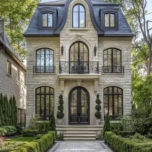 Gracious Stone Elegance with Modern French Flair
