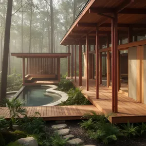 Forest Pavilion With Serene Pool