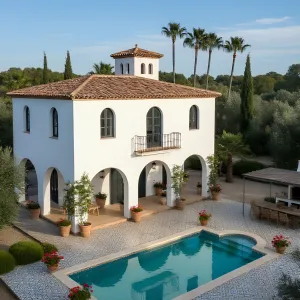 Whitewashed Casa with Poolside Paradise