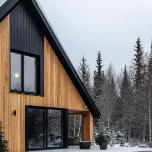 Gable House Wonder: Timber and Snow Tango