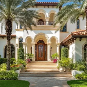 Blissful Arches Amidst Verdant Palms
