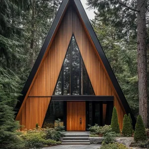 Triangular Zen: A Wooden Retreat