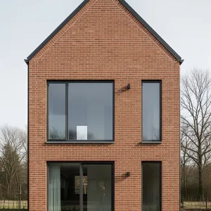 Modern Brick Box: Minimalism Meets Charm