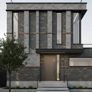 Stacked Shadows With Slim Vertical Glazing