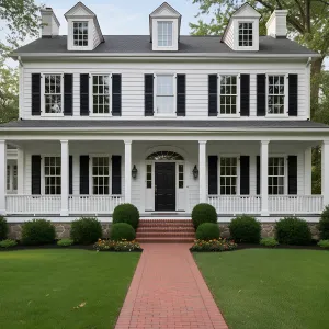 White Colonial with Porchline Precision