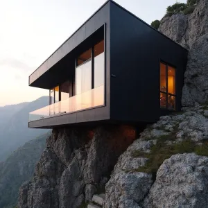 Perched Elegance: A Misty Hillside Abode