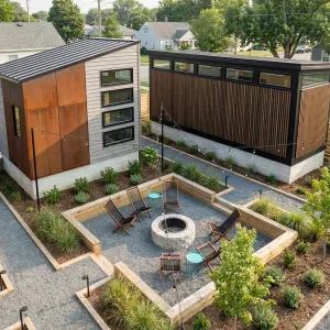 Urban Firepit Courtyard Gathering Spot
