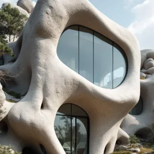Wavy Pebble Palace with Glass Eyes