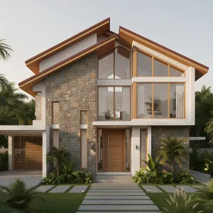 The Slanting Flair of Stone and Glass