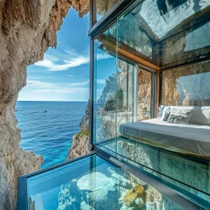 Bedazzling Cliffside Glass House
