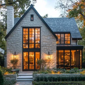 Glistening Stone Chateau with a Mosaic Greeting