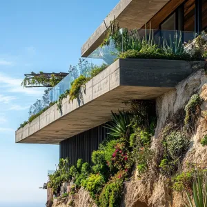 Multi-level Home With Outdoor Terraces and Hanging Gardens