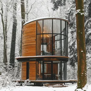 Luxury Tiny House Nestled in a Winter Wonderland