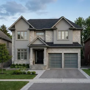 Calm Stonefront Grey Manor Next Door