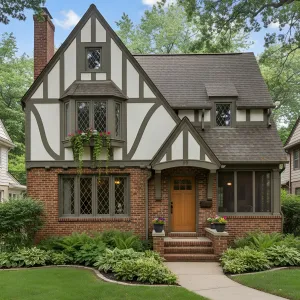 Garden-Bay Tudor With Diamond Panes