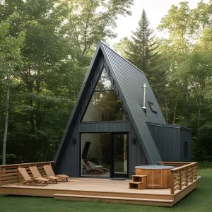 A-Frame Hideout with a Sunlit Veranda