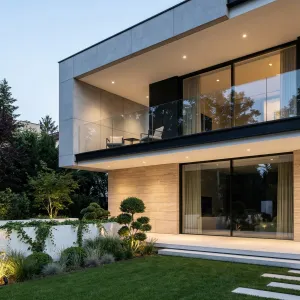 Modern Garden Villa With Floating Terraces