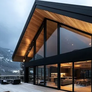 Sleek Chalet of Glass and Timber
