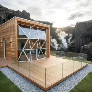 Splendid Glass Retreat Among Ridges