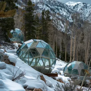 Interconnected Glass Pods Cabin