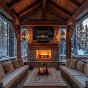 Fireside Fantasy: A Snug Wilderness Retreat
