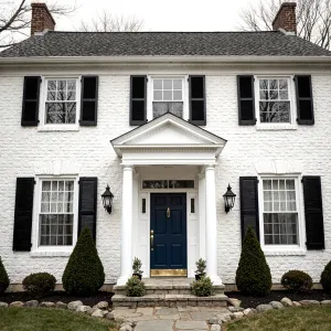 Enchanting Edifice with Navy Door Charm