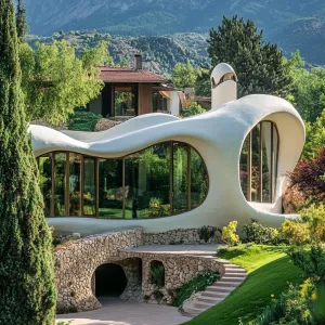 Curvy Delight: An Architectural Gem in the Hills