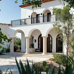 Modern Mexican Elegance: Arches and Tranquility