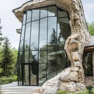 Rocky Façade Wonderland with Glassy Glimpse