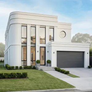 Soft Horizon Deco Suburban Villa