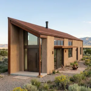 Rusted Ridge Desert Adobe Cabin