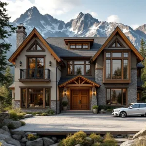 Gabled Grandeur in the Mountain Expanse