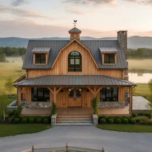 Copper-Capped Gambrel Porchside Retreat