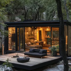 Glass-Enclosed Wilderness Retreat