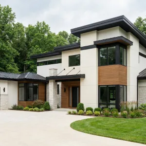 Modern Prairie Loft With Black Rooflines