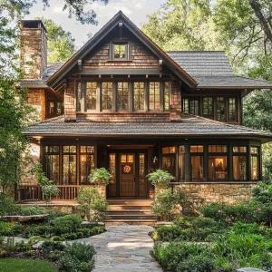 Rustic Retreat Wrapped in Stone and Shingle